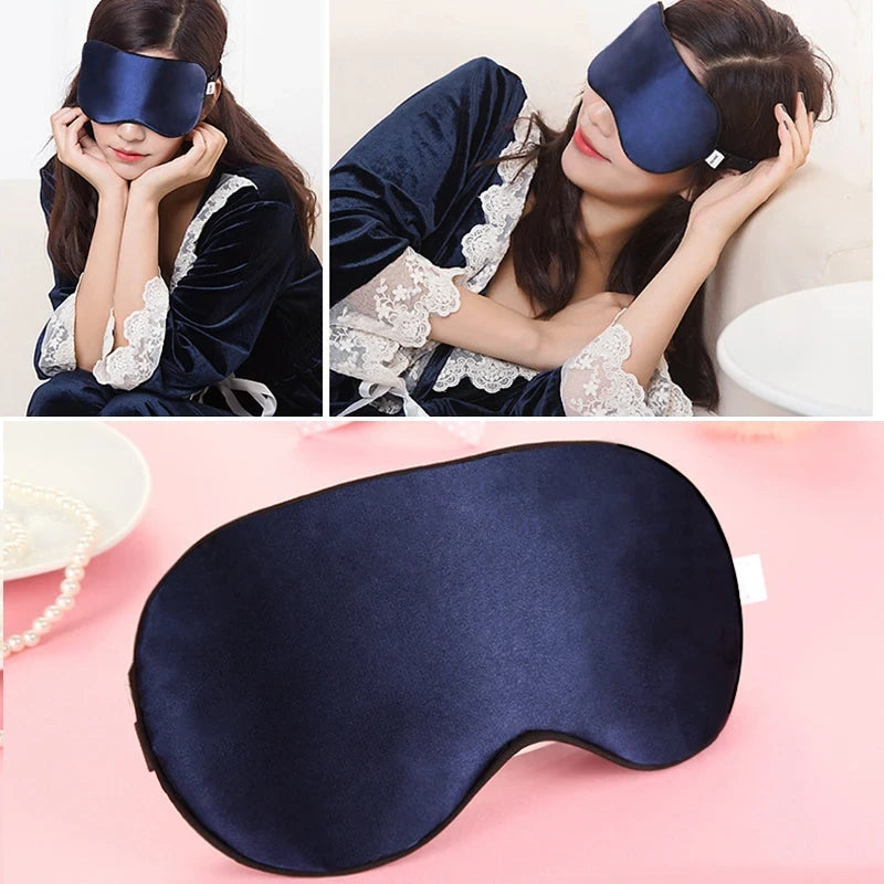 Antifaz para dormir Vitalia 3D en Azul Medianoche con banda ajustable